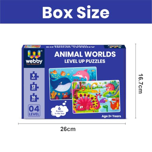 Image of Webby Animal Worlds Level Up Jigsaw Puzzles for Kids