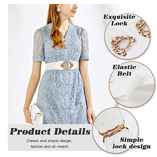 Image of Futurekart Ladies Belt Gorgeous Buckel Elastic Embellished Waist Belt Decorative Stretch Waist Band for Women Dresses V stylish