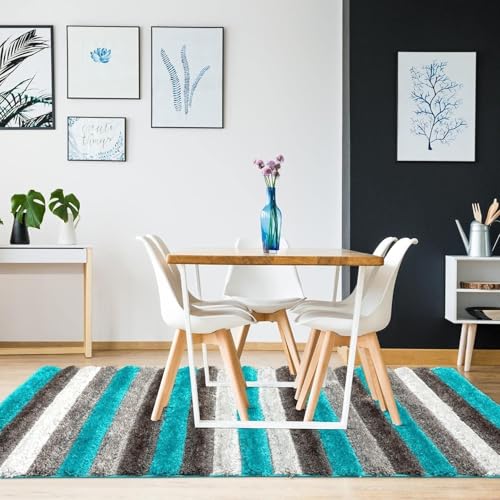 Image of Carpet for Hall | Carpet for Living Room |8X11 FEET Rugs for Bedroom | Carpet | Rug for Living Room | Carpet & Rugs for Home Decor | Carpet for Bedroom Floor (Luxury Grey & Blue)