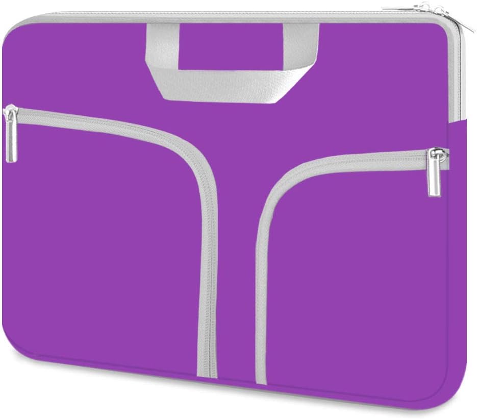HESTECH laptop case 13 inch Chromebook Sleeve Cover,Neoprene Carrying Handle Bag for Dell XPS/MacBook Air/Pro M2 M1 Surface Book 13.5"/Acer Asus Samsung Galaxy 13.3" Google HP Computer,Purple