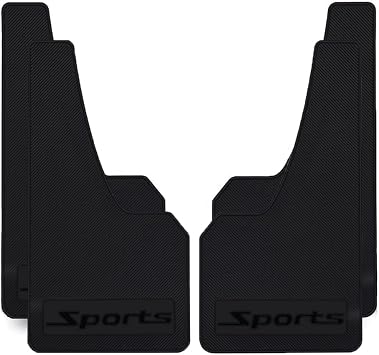 4PCS Universal Car Mud Flaps Rubber Mudguard Splash Guards Rubber Mudguard for Universal Sports Mud Flaps Guards Splash Front Or Rear GuardsBlack