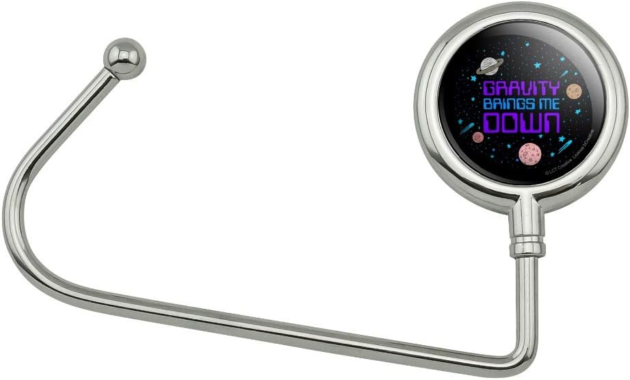 Gravity Brings Me Down Funny Humor Purse Bag Hanger Holder Hook