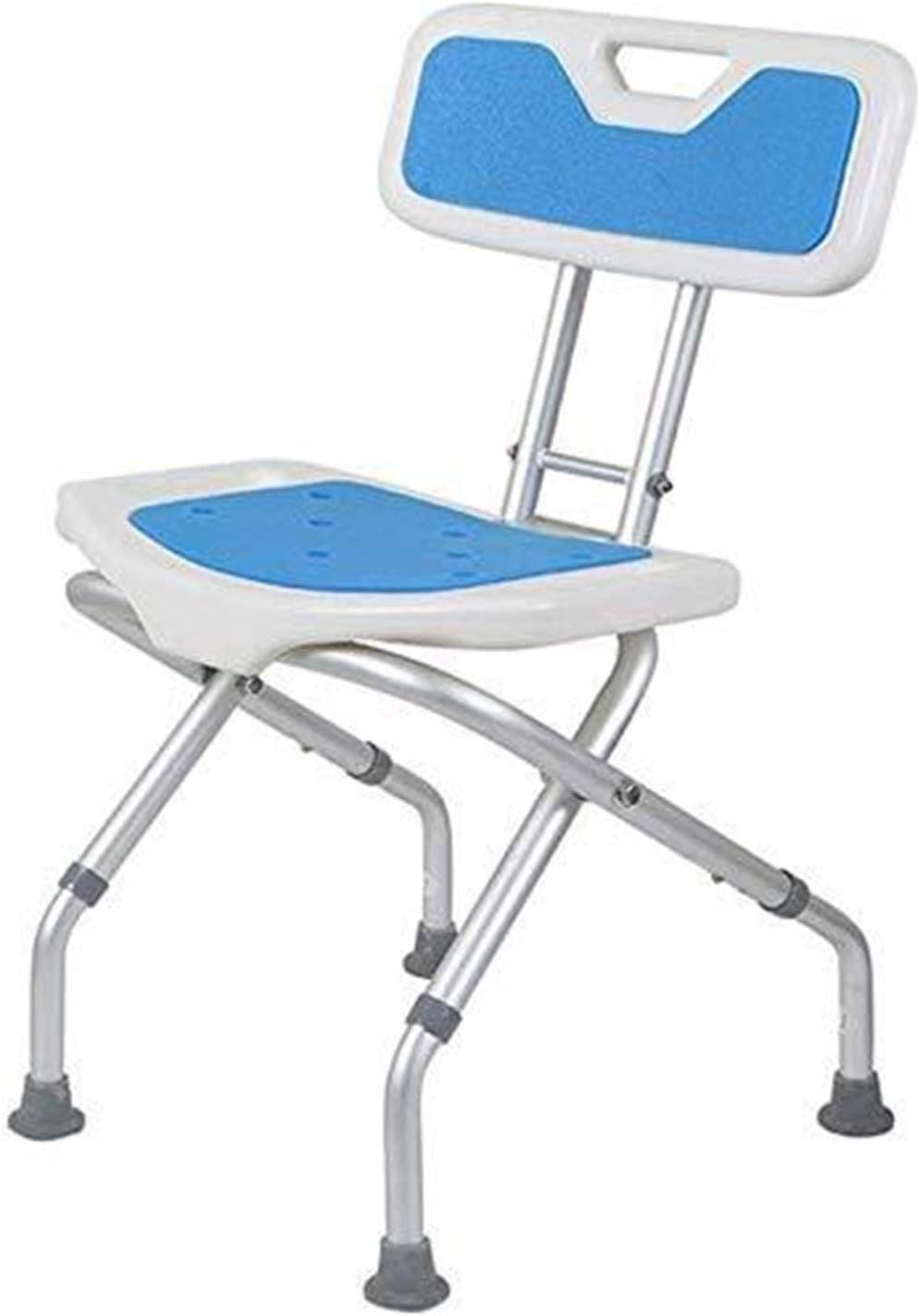 Bath Stools,Shower Stool Bathtub Bathroom Height Adjustable Aluminum Portable Non-Slip and Lightweight Seat with Backrest Disabled Elderly 150 Kg