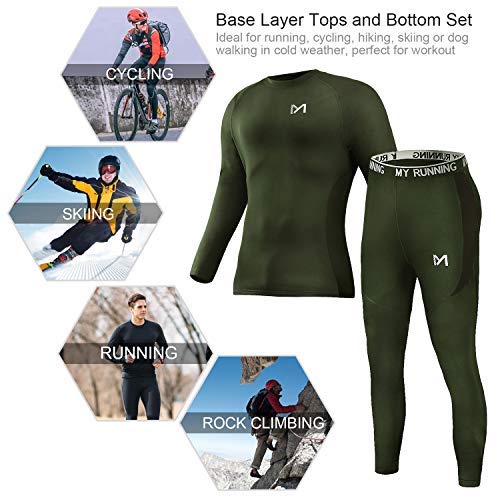 MEETYOO Men's Thermal Underwear Set Sport Long Johns Base Layer