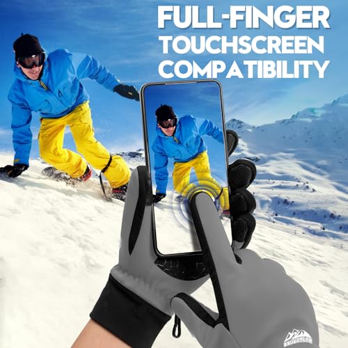 Image of Bruvoalon Winter Gloves for Women & Men, 3M Thermal Insulation, Lycra Fabric, Touchscreen, Anti-Slip