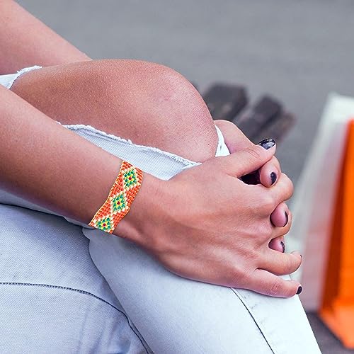 Image of Bracelet Handwoven Beads (1:Sunset Orange)