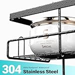 Over the Door Shower Caddy Hanging: Black Rustproof Shower Organizer over the Door - No Drilling Bathroom Rack for Inside - Image 2