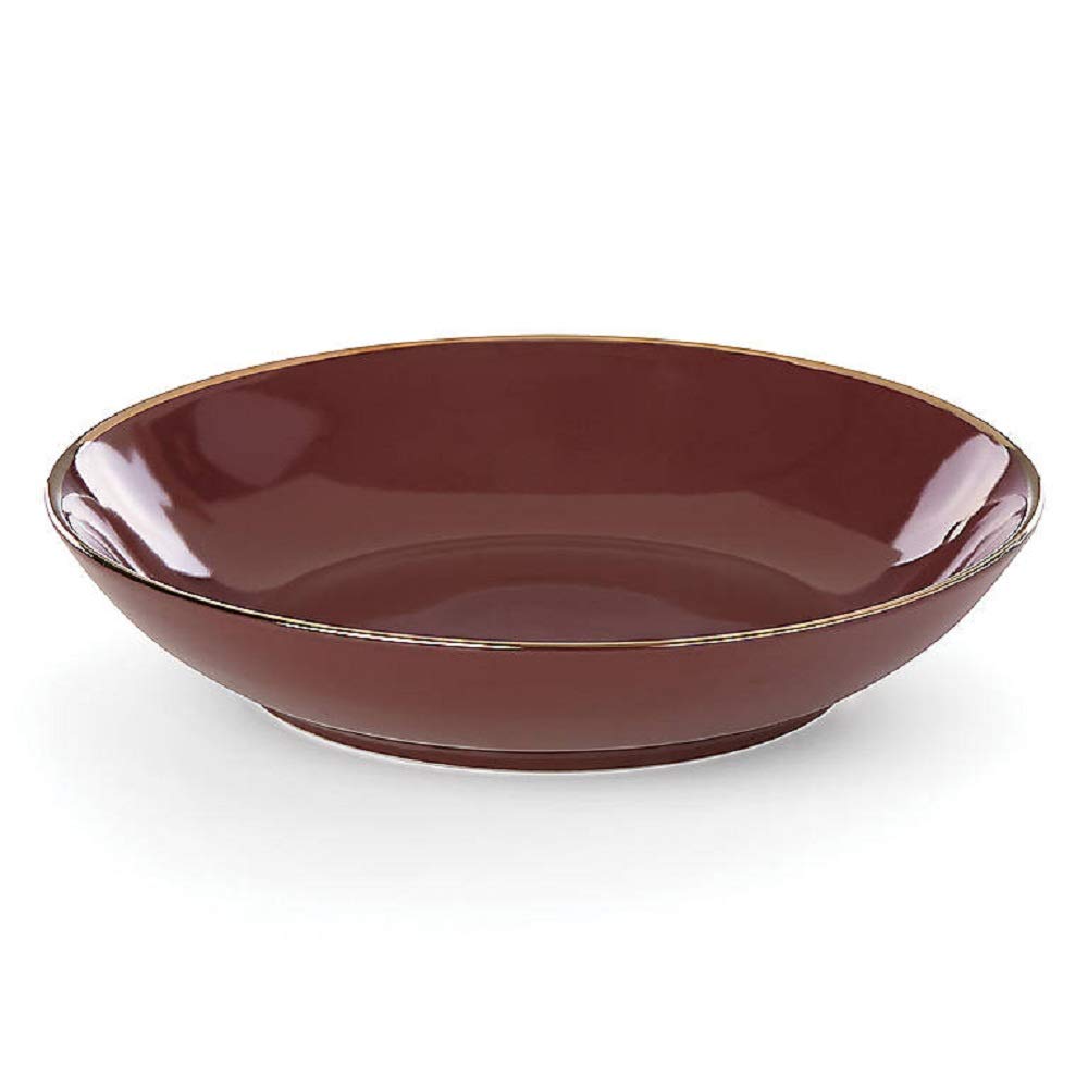 Bol à pâtes Lenox Trianna Merlot en porcelaine bordeaux grand format de table