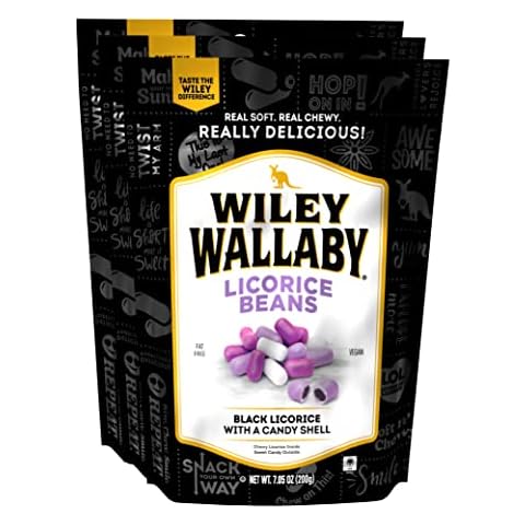 Wiley Wallaby Classic Black Licorice Candy Beans Cover