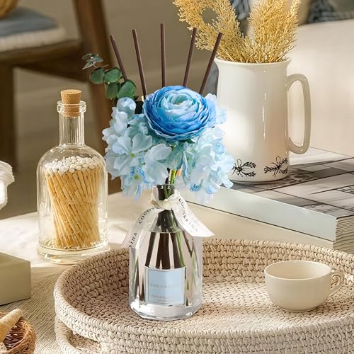 CocorrÍNa Fiore Diffusore Profumo Ambiente 250Ml, Con Bastoncini, Mint & Eucalyptus, Fragranza Naturale E Durevole, Per Soggiorno, Camera Da Letto, Bagno, Idea Regalo Per Donna - 5