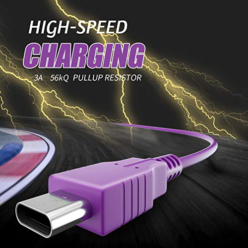 ECHZOVE Charging Cable for Nintendo Switch (Purple) - Thumbnail 5