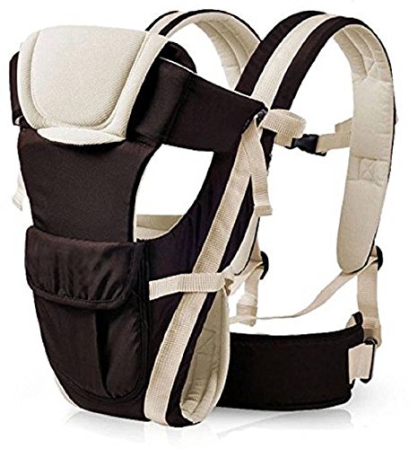 Ineffable Baby Carrier Bag Kangaroo Design Sling 4 in 1 Ergonomic Style with Adjustable Shoulder Strap & Hip Support Basket for Front Back Use for Mother Child Infant Toddlers Travel - 0-2 Year Brown-image-23