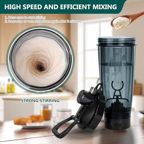 Shaker électrique de 600ml rechargeable USB pour mélanger vos poudres de protéine - 5
