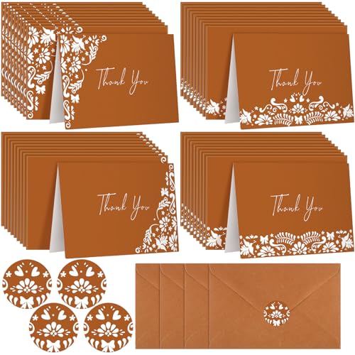 Cartes de remerciement mexicaines Lot de 150 avec enveloppes et autocollants Motiskyy