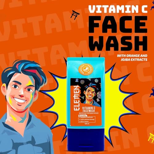 Image of Elemen Dual Rush Bodywash + Shampoo (500ml) & Vitamin C Face Wash (120ml) - Energizing All-in-One Shower & Skin Brightening Set