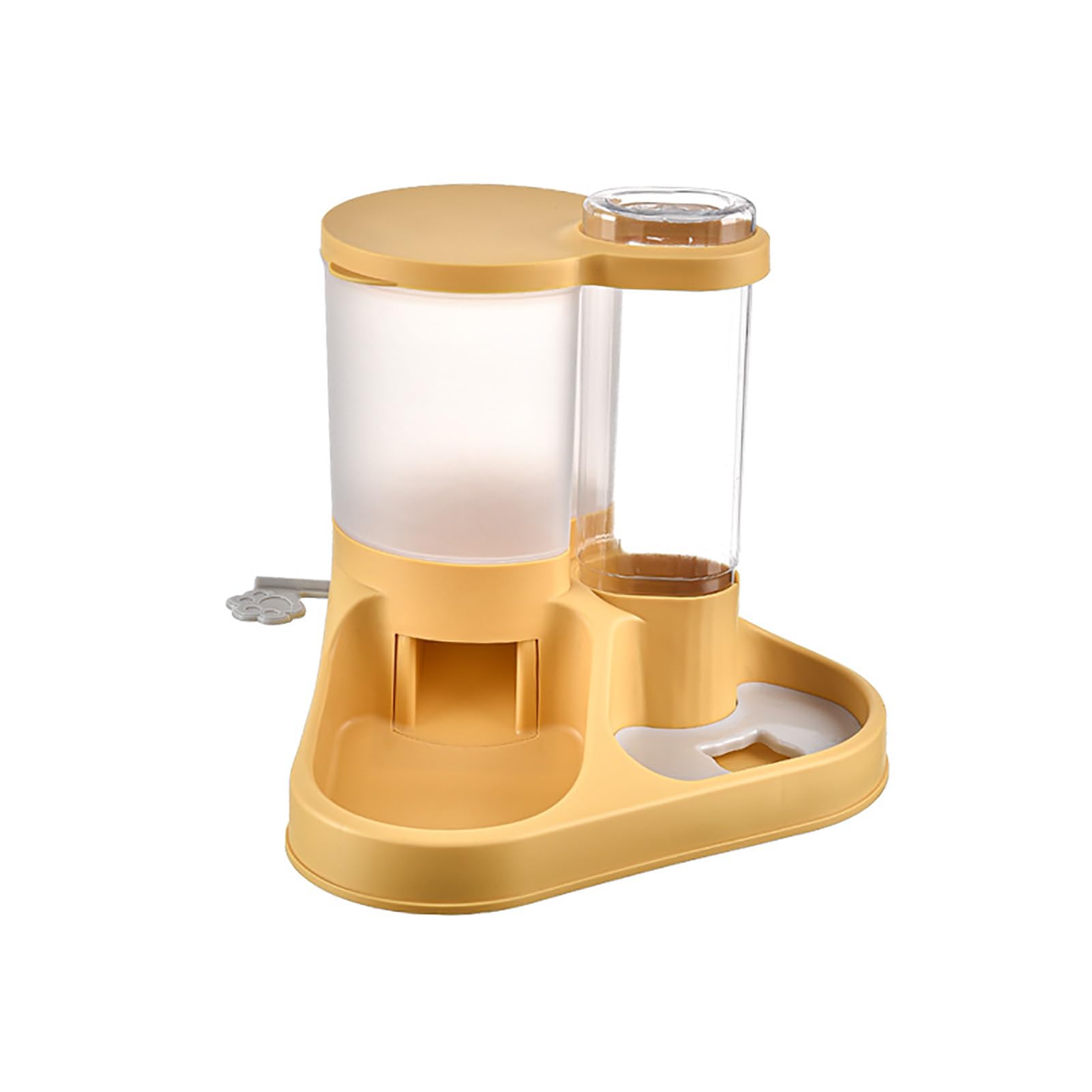 Comedero y Bebedero automático para Perros, dispensador de alimento y Agua para Mascotas de Gran Capacidad, diseño Transparente con Base Antideslizante para Perros, Gatos y