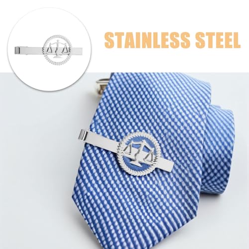 Clip de corbata de acero inoxidable para fijar corbatas sin dañar 3