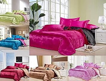 True Silk Satin Luxurious Comforter - box stitched - 300 Gsm Fluffy Comforter - Down Alternative Comforter - Soft and Comfortable - Machine Washable - Ultra Soft Comforter Brown,Full/Queen