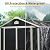 Strawberry Fairy Versatile 6x8ft Resin Outdoor Storage Shed for Patio Furniture, Slim Design, Weather Resistant, Black