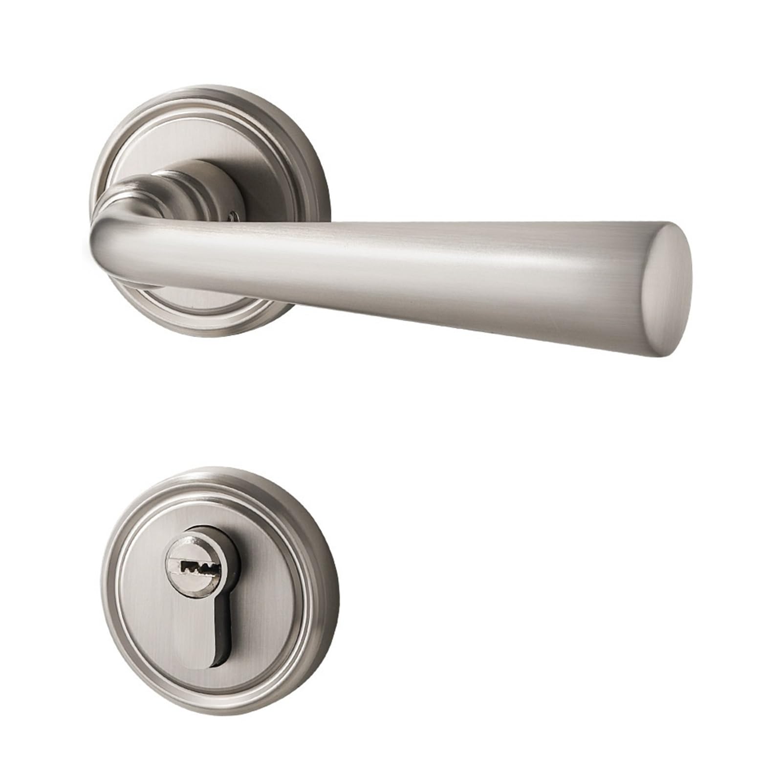 Serrure magnétique silencieuse argentée pour porte intérieure moderne