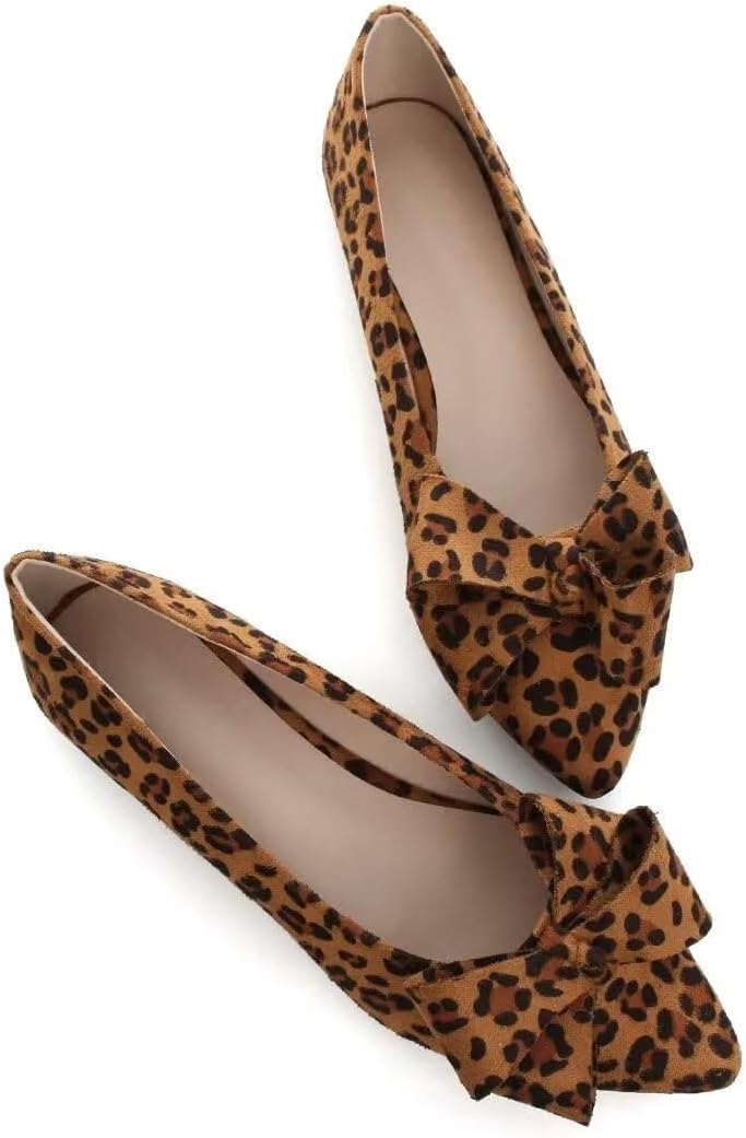 Stunner Womens Flats Fashion Pointed Toe Bowknot Ballet Flats Cute Slip On Dress Flats Comfortable Party Wedding Flats2