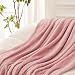 Exclusivo Mezcla Decke Kuscheldecke Flauschig Fleecedecke Wohndecke mit Waffelmuster, Leichte, Weiche und Warme Sofadecke Bettüberwurf, 130x170 cm Rosa