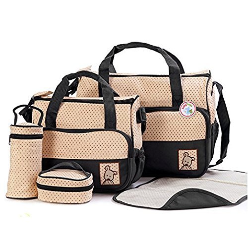 Babyhugs® 5pcs Baby Nappy Changing Diaper Bag Set - Black