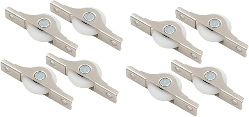 DOITOOL 8 unids persianas de puerta corredera ruedas giratorias gabinete cortina rodillo transportador puerta rodillo rueda corredera puerta