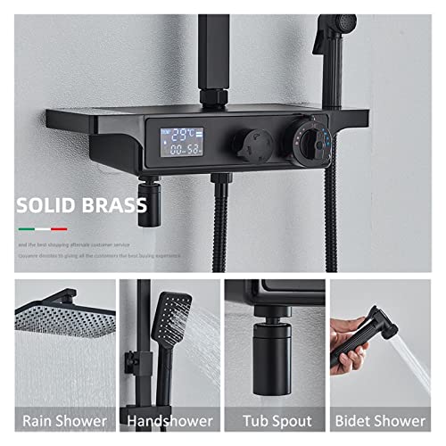 Robinet de douche thermostatique 4 voies avec support de rangement - 6