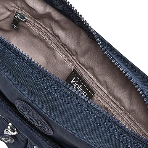 Kipling Womens Women's New Angie Handbag, Lightweight Bag, Nylon Travel Crossbody Bag, Blue Bleu 2, 10.5 L X 8 H X 2 D Us #TOP4