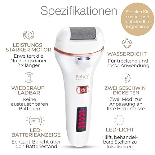 ergonomischer Griff für präzise Fußpflege zu Hause - Detailansicht von Essy Hornhautentferner Testsieger Deal – Dealf...