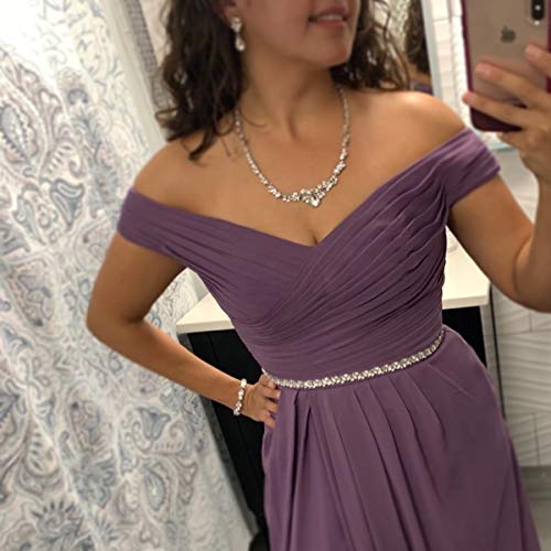 yanstar Handmade Crystal Rhinestone Wedding Bridal Belts With Ribbons For Bridal Dress2