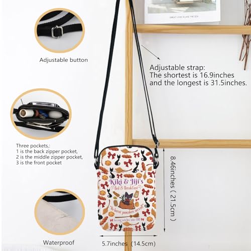 Kiki&Jiji’s Bed And Breakfast Inspire Crossbody Bag Kiki's Anime Lover Gift Black Cat Lover Shoulder Bag Animated Themed Gift2
