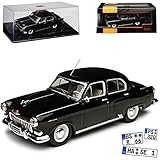 gaz aa 1/43 Aus Metall mit Plastikteilen Wolga GAZ Volga M-21 Limousine Schwarz 1956-1970 1/43 Ixo Modell Auto mit individiuellem Wunschkennzeichen