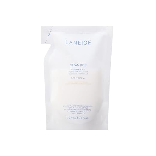 LANEIGE Cream Skin Toner & Moisturizer: Lightweight Refillable Korean Milky Toner with Ceramide & Peptide for Hydration, Firming, & Barrier Support