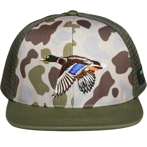Image of EDTREK Outdoorsman Pro Trucker Breathable Mesh Performance Cap - Flat Brim Snapback Hat