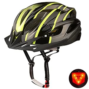 Shinmax Fietshelm voor dames en heren, met licht, CE-certificaat, fietshelm met vizier, eenvoudig instelbaar, fietshelm…