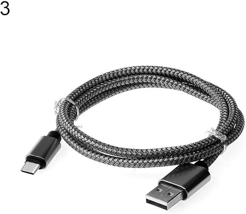 Miniatura 7 de Cable de datos USB c 129.8 ft de nailon trenzado rápido cargador de datos tipo C cable rosa rojo 9.8 ft