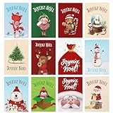 BETESSIN Lot de 12 Cartes de Vœux avec Enveloppe Joyeux Noël Carte Postales en français...