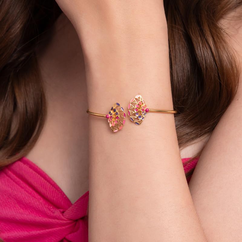 Image of KISNA 14KT|18KT BIS Hallmark Pure Gold bracelets For Women Size -2.4 anna