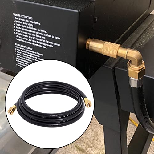 Image of Wadoy 3 /8 Propane Hose Extension, Propane Gas Extension Connection Hose 8 Foot 2 Pack 3 /8 inch Female Flare x Female Flare Quick Connect RV BBQ Grills Hose