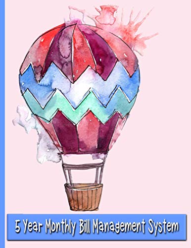 Watercolor Hot Air Balloon : 5 Year Monthly Bill Management System