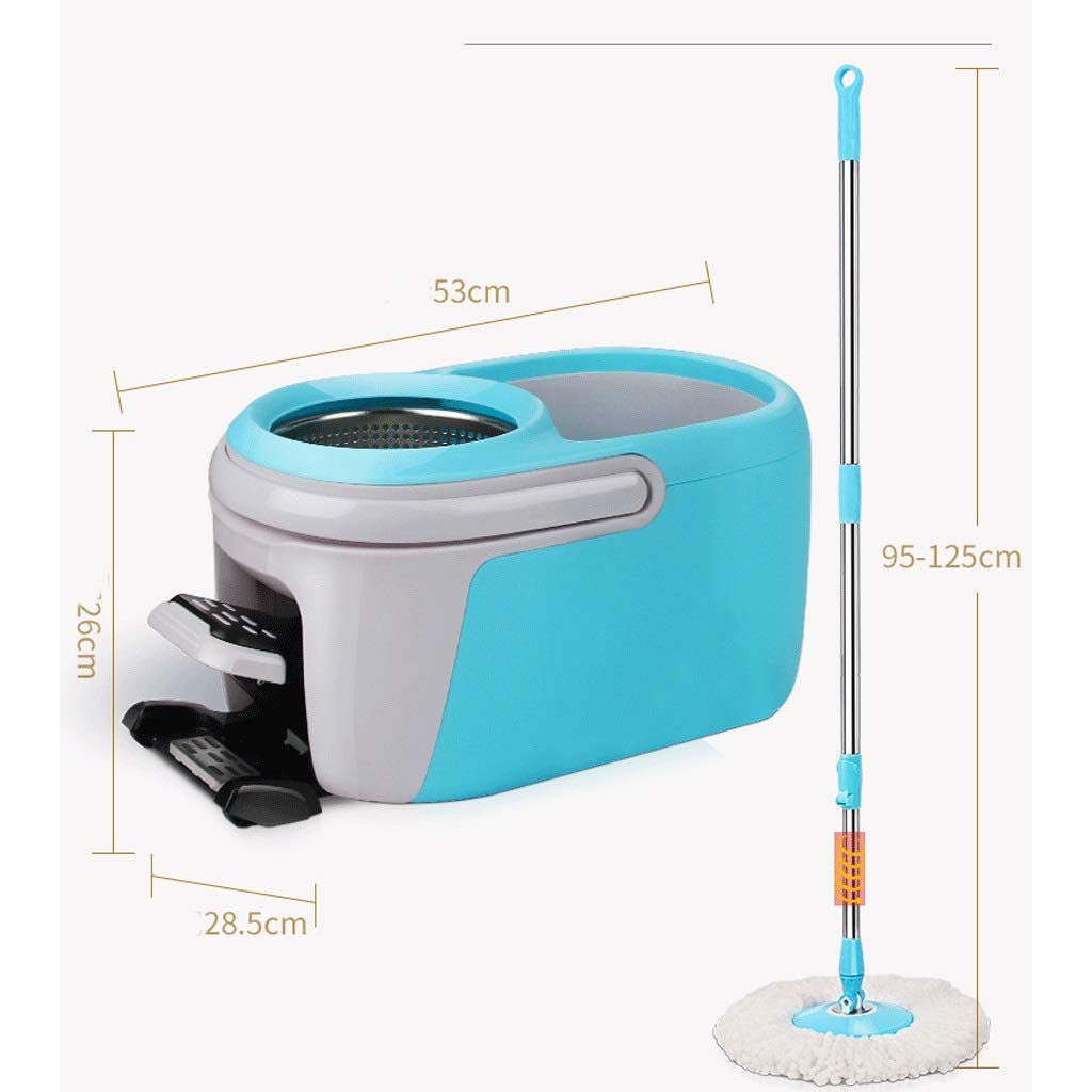Sistema de Limpieza de Pisos con cubeta y trapeador Giratorio de Microfibra, para Cocina casera y Todas Las Superficies de Pisos Vision
