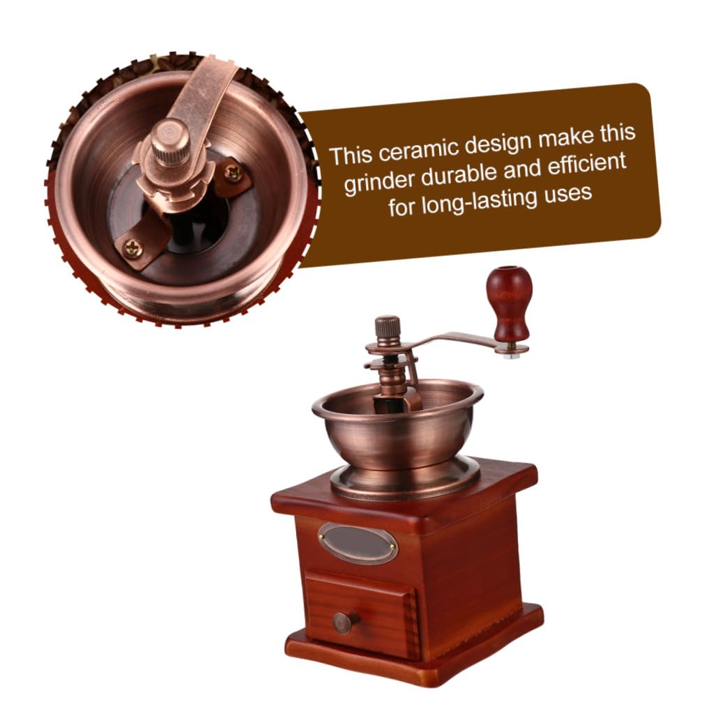 SHINEOFI Molino de Café Manual Portátil de Cerámica 1 Unidad Molinillo para Granos y Cereales Desmontable y Fácil de Limpiar Adecuado para Cocina Oficina y Viajes