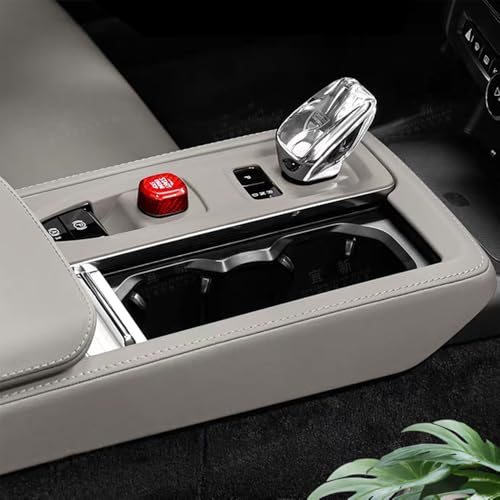 Image of Silicone Material Cup Holder Coaster for Volvo 2026 XC90 Center Console Gear Shift Protector, Automotive Accessories (2026 XC90 Centre Console Pad - Cardamom)
