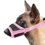 Suficiente espacio para respirar y beber: el diseño humano resuelve las molestias del bozal tradicional que no puede beber agua. Puedes dejar un espacio adecuado para que la boca de tu perro respire, jadee y beba cuando el perro use este bozal.