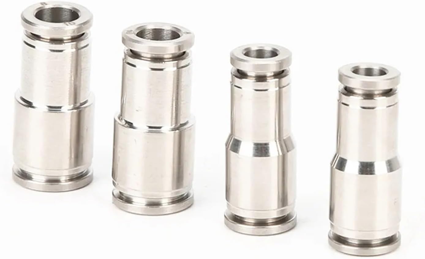 304 Stainless Steel 6-4mm 8-6mm 10-8mm 12-10mm 14-12mm 16-12mm Tube Sizes Pneumatic Reducer Union Quick Straight Connector (Color : 12mm-10mm)