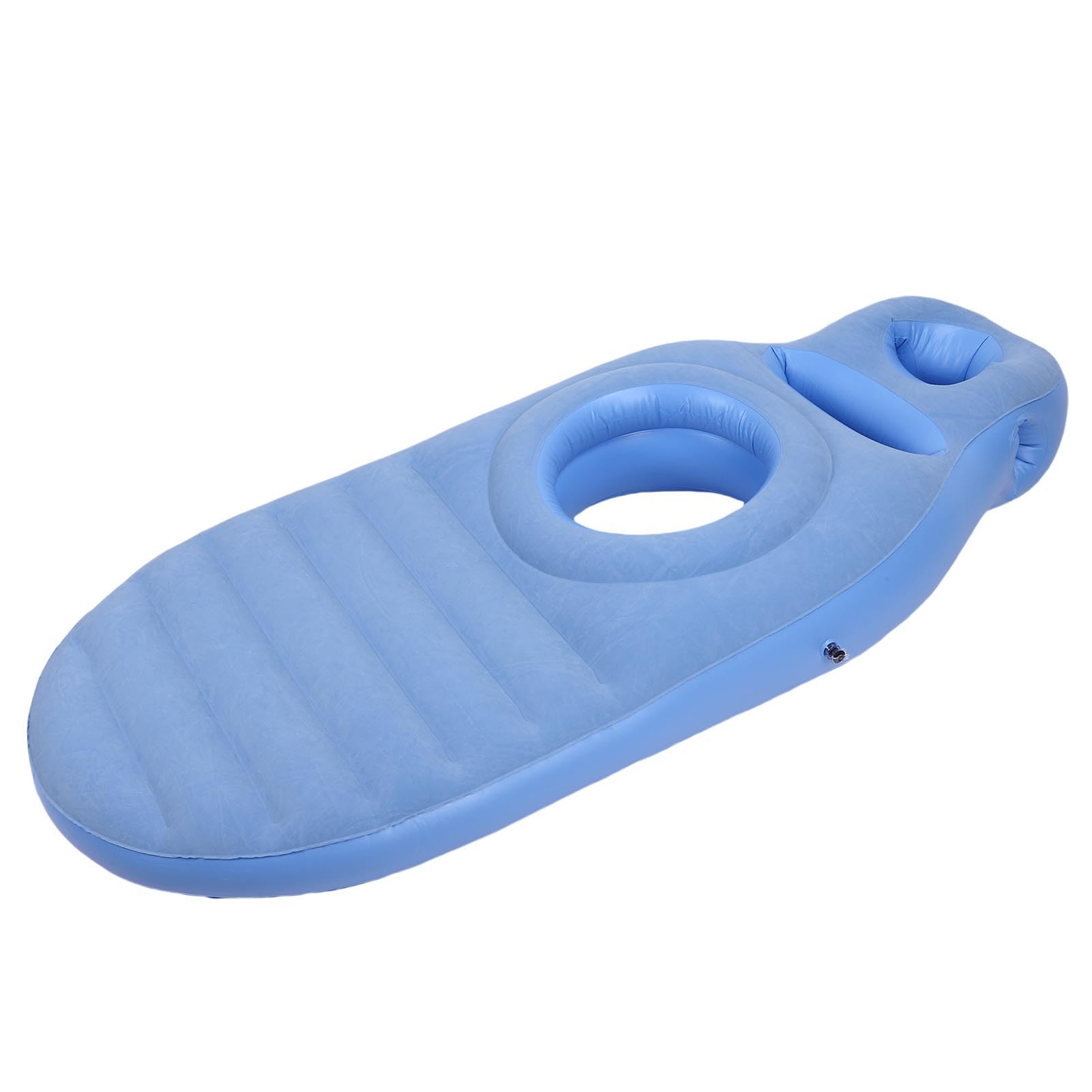 Yechiry Full Body Pillow with Belly Hole, PVC Inflatable Pool Float Comfortable Lightweight Pregnancy Pool Float Maternity Body Pillow for Sleeping Support, Massage, Yoga (Blue)