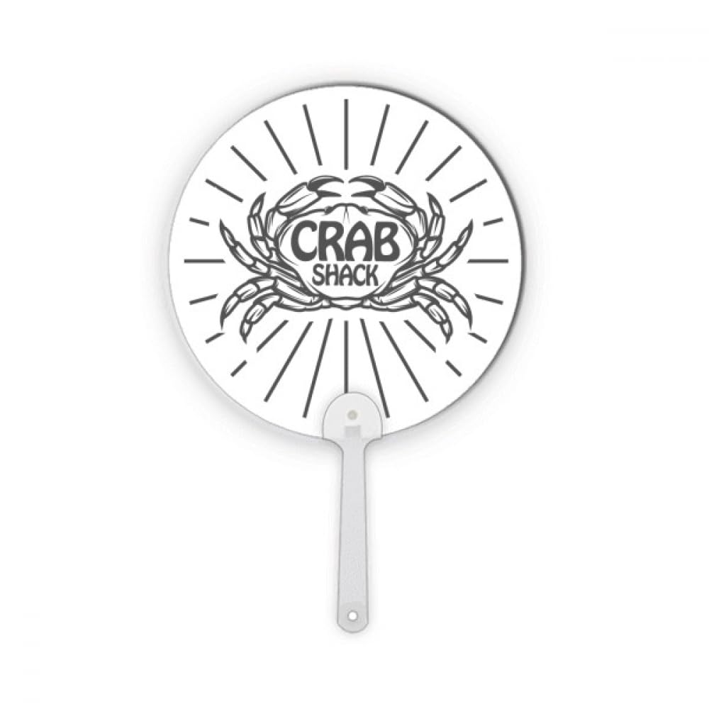 Éventail crabe motif marin rond en plastique, cadeau idéal souvenir de vacances