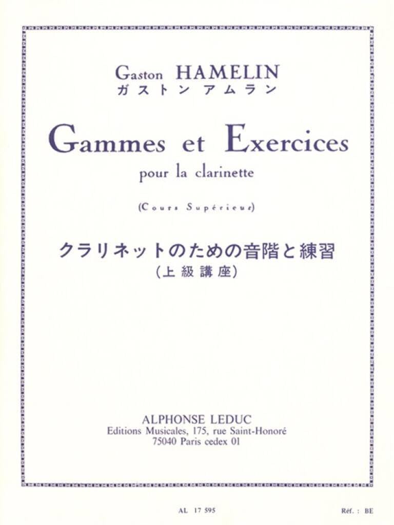 Gaston Hamelin: Scales and Exercises (Clarinet)